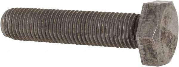 Value Collection - M10x1.25mm Metric Fine, 45mm Length Under Head Hex Head Cap Screw - Fully Threaded, Grade 8.8 Steel, Uncoated, 17mm Hex - Caliber Tooling