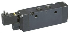 Parker - 1/2", 4-Way Body Ported Stacking Solenoid Valve - 24 VDC, 5.9 CV Rate, Air Return, 2.95" High x 9.13" Long - Caliber Tooling