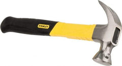 Stanley - 1 Lb Head, Curved Claw Nail Hammer - 13" OAL, Carbon Steel Head, Graphite Handle with Grip - Caliber Tooling