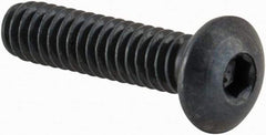 Camcar - #2-56 UNC Hex Socket Drive, Button Screw - Alloy Steel, Black Oxide Finish, Fully Threaded, 3/8" Length Under Head - Caliber Tooling