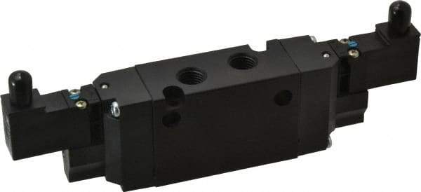 Parker - 4-Way Body Ported Stacking Solenoid Valve - 24 VDC, 1.4 CV Rate, 7.51" Long - Caliber Tooling