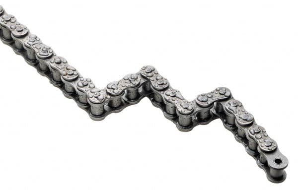 U.S. Tsubaki - 1-1/2" Pitch, Conveyor Chain - Chain No. 60, 1,410 Lb. Capacity, 10 Ft. Long, 15/32" Roller Diam, 1/2" Roller Width - Caliber Tooling