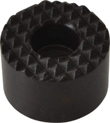 Fairlane - 3/4" Diam, 1/2" High, No. 10 C Bore SHCS, Counterbored, Extra Fine Tooth Grade Diamond Serration Tooth Pattern, High Speed Steel, Round Positioning Gripper - Black Oxide Coated - Caliber Tooling