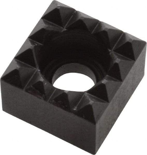 Fairlane - 1/2" Square, 3/8" High, #10 C Bore SHCS Size, Fine Tooth Grade, Diamond Serration, High Speed Steel, Square Positioning Gripper - 0.03 x 45A° Chamfer, 1/4" Counterbore Depth, Black Oxide Finish - Caliber Tooling