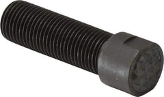 Fairlane - Serrated Tooth, 1/2-20, 3/16" Internal Hex, 1-1/2" Shank Length, 1-1/2" Thread Length, Black Oxide Finish, Round Head, Adjustable Positioning Gripper - 1/2" Pad Diam, 5/8" Hex, 1/4" Head Height, Fine Tooth Grade - Caliber Tooling