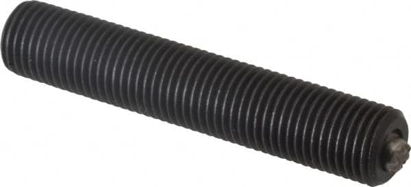 Fairlane - 3/8-24, 2" Thread Length, 3/16" Ball Diam, Serrated Ball Pad Surface, Alloy Steel, Black Oxide, Threaded, Swivel Action Gripper Assemblies - 5/32" Contact Diam, High Speed Steel Ball - Caliber Tooling