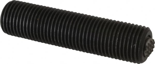 Fairlane - 1/2-20, 2" Thread Length, 9/32" Ball Diam, Serrated Ball Pad Surface, Alloy Steel, Black Oxide, Threaded, Swivel Action Gripper Assemblies - 1/4" Contact Diam, High Speed Steel Ball - Caliber Tooling