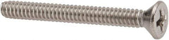 Value Collection - #6-32 UNC, 1-1/4" OAL Phillips Drive Machine Screw - Flat Head, Grade 316 Stainless Steel, Uncoated, Without Washer - Caliber Tooling