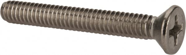 Value Collection - 1/4-20 UNC, 2" OAL Phillips Drive Machine Screw - Flat Head, Grade 316 Stainless Steel, Uncoated, Without Washer - Caliber Tooling