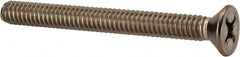 Value Collection - 1/4-20 UNC, 2-1/2" OAL Phillips Drive Machine Screw - Flat Head, Grade 316 Stainless Steel, Uncoated, Without Washer - Caliber Tooling