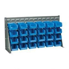 Quantum Storage - 120 Lb Capacity, 36" Deep x 8" Wide x 19" High, Steel Bench Rack - For Hanging Bins - Caliber Tooling