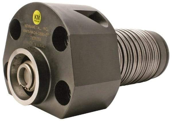 Kennametal - Neutral Cut, KM40 Modular Connection, Spring Pack Lathe Modular Clamping Unit - 61.95mm Square Shank Diam, 5.695" OAL, Through Coolant, Series NACA-DS Axial Disc Spring Unit - Exact Industrial Supply