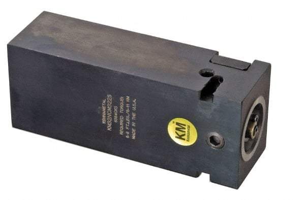 Kennametal - Neutral Cut, KM32 Modular Connection, Square Shank Lathe Modular Clamping Unit - 40mm Square Shank Length, 40mm Square Shank Width, 125mm OAL, Through Coolant, Series NCM Square Shank Replacement - Exact Industrial Supply