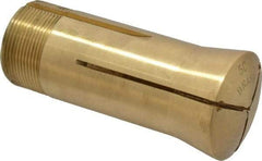 Interstate - 1-1/2 Inch Head Diameter, 1/16 Inch Pilot Hole, 5C Emergency Collet - 3.28" Overall Length, Brass, 0.0032 Inch TIR - Exact Industrial Supply