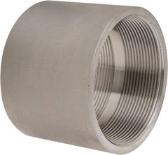 Merit Brass - 4" Grade 304 Stainless Steel Pipe Coupling - FNPT x FNPT End Connections, 150 psi - Caliber Tooling