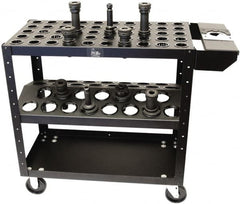 Big Bear Enterprises - 50 Tool Capacity, Taper Econo Kart CNC Tool Cart Optional Second Shelf - Caliber Tooling