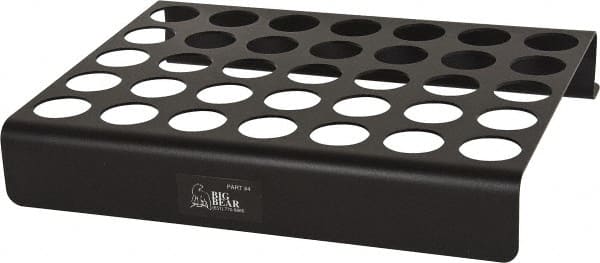 Big Bear Enterprises - 35 Hole NC/CNC Collet Storage Rack - Caliber Tooling