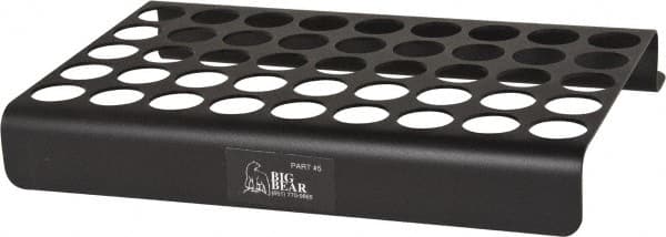 Big Bear Enterprises - 45 Hole NC/CNC Collet Storage Rack - Caliber Tooling