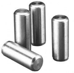 Value Collection - 1/8" Diam x 1-1/2" Pin Length Alloy Steel Oversized Dowel Pin - C 50-58 Hardness, 3,200 Lb Breaking Strength, 1 Beveled & 1 Rounded End - Caliber Tooling