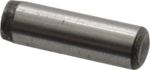 Value Collection - 3/16" Diam x 5/8" Pin Length Alloy Steel Oversized Dowel Pin - C 50-58 Hardness, 7,200 Lb Breaking Strength, 1 Beveled & 1 Rounded End - Caliber Tooling