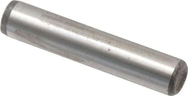 Value Collection - 1/4" Diam x 1-1/4" Pin Length Alloy Steel Oversized Dowel Pin - C 50-58 Hardness, 12,800 Lb Breaking Strength, 1 Beveled & 1 Rounded End - Caliber Tooling