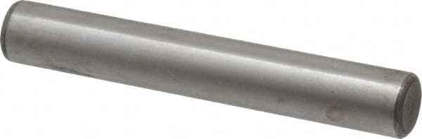 Value Collection - 3/8" Diam x 2-1/2" Pin Length Alloy Steel Oversized Dowel Pin - C 50-58 Hardness, 28,700 Lb Breaking Strength, 1 Beveled & 1 Rounded End - Caliber Tooling