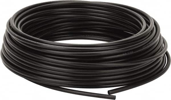 Coilhose Pneumatics - 0.17" ID x 1/4" OD, 100' Long, Polyethylene Tube - Black, 173 Max psi, -60 to 200°F - Caliber Tooling