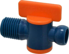 Loc-Line - 2 Piece, 1/4" ID Coolant Hose NPT Valve - Male to Female Connection, Acetal Copolymer Body, 1/4 NPT, Use with Loc-Line Modular Hose Systems - Caliber Tooling