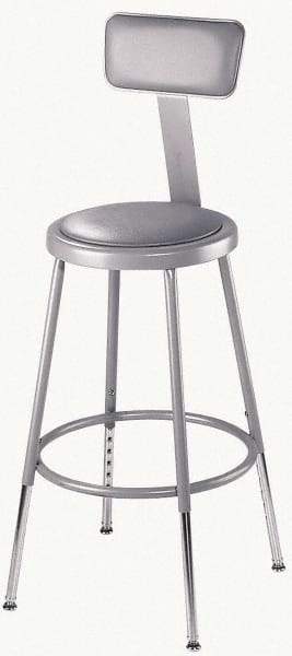 NPS - 24 to 32" High, Adjustable Height Stool - Vinyl Seat, Gray - Caliber Tooling