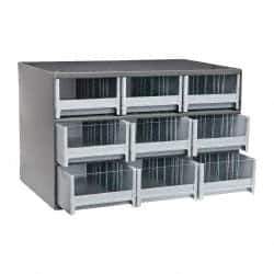 Akro-Mils - 9 Drawer, Small Parts Modular Steel Frame Storage Cabinet - 11" Deep x 17" Wide x 11" High - Caliber Tooling