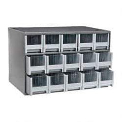 Akro-Mils - 15 Drawer, Small Parts Modular Steel Frame Storage Cabinet - 11" Deep x 17" Wide x 11" High - Caliber Tooling