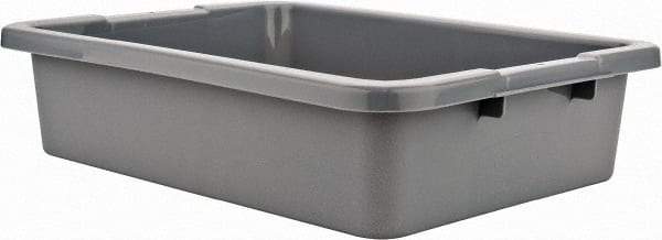 Rubbermaid - 4.6 Gal, Gray Polyethylene Tote Container - Nesting, 20" Long x 15" Wide x 5" High - Caliber Tooling