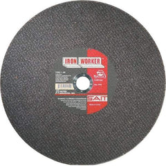 Sait - 16" Aluminum Oxide Cutoff Wheel - 3/32" Thick, 1" Arbor, 3,700 Max RPM, Use with Chop Saws - Caliber Tooling