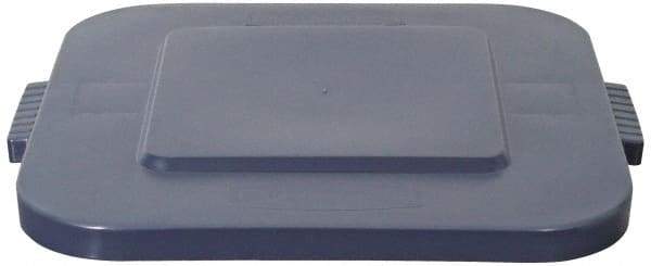 Rubbermaid - Square Lid for Use with 28 Gal Square Trash Cans - Gray, Polyethylene, For 3526 Brute Trash Cans - Caliber Tooling