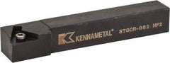 Kennametal - STGC, Right Hand Cut, 0° Lead Angle, 3/8" Shank Height x 3/8" Shank Width, Neutral Rake Indexable Turning Toolholder - 2-1/2" OAL, TC..21.5. Insert Compatibility, Series Screw-On - Caliber Tooling