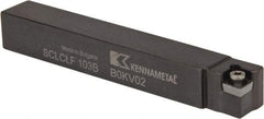 Kennametal - SCLC, Left Hand Cut, 5° Lead Angle, 5/8" Shank Height x 5/8" Shank Width, Neutral Rake Indexable Turning Toolholder - 4-1/2" OAL, CC..32.5. Insert Compatibility, Series Screw-On - Caliber Tooling