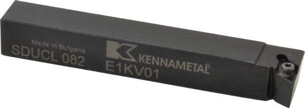 Kennametal - SDUC, Left Hand Cut, 3° Lead Angle, 1/2" Shank Height x 1/2" Shank Width, Neutral Rake Indexable Turning Toolholder - 3-1/2" OAL, DC..21.5. Insert Compatibility, Series Screw-On - Caliber Tooling