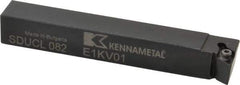 Kennametal - SDUC, Left Hand Cut, 3° Lead Angle, 1/2" Shank Height x 1/2" Shank Width, Neutral Rake Indexable Turning Toolholder - 3-1/2" OAL, DC..21.5. Insert Compatibility, Series Screw-On - Caliber Tooling