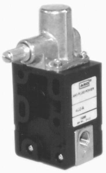 ARO/Ingersoll-Rand - 0.195 CV Rate & 7.5 CFM 3 Way Air Valve - One-Way Counterclockwise, Spring Return, 150 Max psi - Caliber Tooling