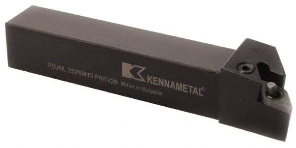 Kennametal - PDJN, Right Hand Cut, 3° Lead Angle, 32mm Shank Height x 25mm Shank Width, Negative Rake Indexable Turning Toolholder - 170mm OAL, DN..1506.. Insert Compatibility, Series Kenlever - Caliber Tooling