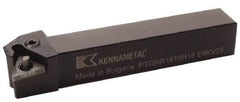 Kennametal - PTGN, Right Hand Cut, 0° Lead Angle, 25mm Shank Height x 25mm Shank Width, Negative Rake Indexable Turning Toolholder - 150mm OAL, TN..1604.. Insert Compatibility, Series Kenlever - Caliber Tooling