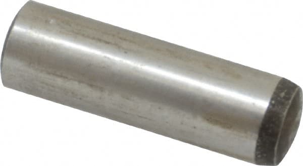 Value Collection - 12mm Diam x 40mm Pin Length Alloy Steel Standard Dowel Pin - C 58-62 Hardness, 53,400 Lb Breaking Strength, 1 Rounded End - Caliber Tooling