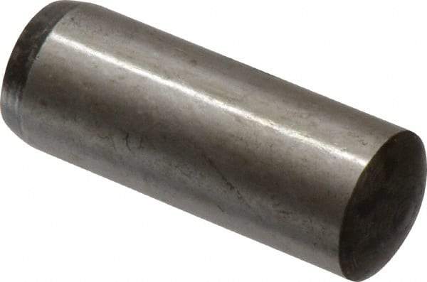 Value Collection - 16mm Diam x 45mm Pin Length Alloy Steel Standard Dowel Pin - C 58-62 Hardness, 94,900 Lb Breaking Strength, 1 Rounded End - Caliber Tooling