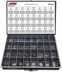 Value Collection - 640 Piece, 1/4 to 2-1/8", SpRing Assortment Steel, Snap Internal Retaining Ring Assortment - Includes Compartmented Case - Caliber Tooling