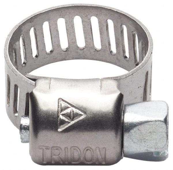 IDEAL TRIDON - SAE Size 248, 1-3/4 to 16" Diam, Stainless Steel Worm Drive Clamp - 1/2" Wide, Material Grade 201, Series 611 - Caliber Tooling