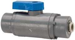 Specialty Mfr - 1/4" Pipe, PVC Standard Ball Valve - Inline - One Way Flow, Push-to-Connect x Push-to-Connect Ends, Wedge Handle, 125 WOG - Caliber Tooling