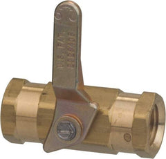 Specialty Mfr - 3/8" Pipe, Brass Standard Ball Valve - Inline - Two Way Flow, FNPT x FNPT Ends, Lever Handle, 500 WOG - Caliber Tooling