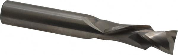 Onsrud - 1/2" Cutting Diam x 1-3/8" Length of Cut, 2 Flute, Compression Spiral Router Bit - Uncoated, Right Hand Cut, Solid Carbide, 3-1/2" OAL x 1/2" Shank Diam, Double Edge, 30° Helix Angle - Caliber Tooling