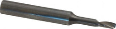 Onsrud - 1/8" Cutting Diam x 1/4" Length of Cut, 1 Flute, Upcut Spiral Router Bit - Uncoated, Right Hand Cut, Solid Carbide, 2" OAL x 1/4" Shank Diam, Single Edge, 21° Helix Angle - Caliber Tooling