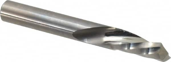 Onsrud - 3/8" Cutting Diam x 3/4" Length of Cut, 1 Flute, Downcut Spiral Router Bit - Uncoated, Right Hand Cut, Solid Carbide, 3" OAL x 3/8" Shank Diam, Single Edge, 21° Helix Angle - Caliber Tooling